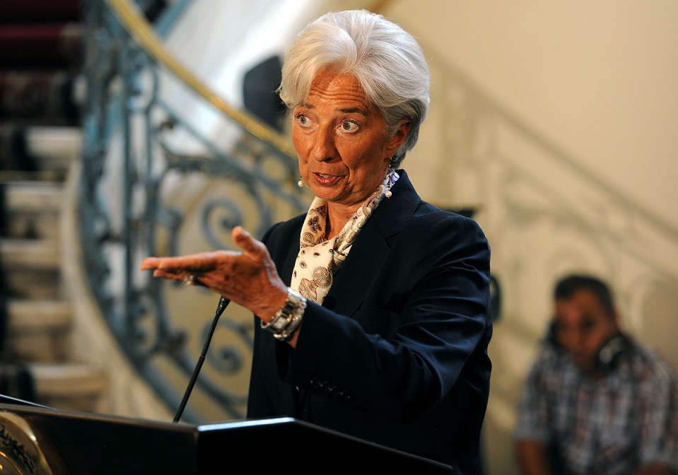 International Monetary Fund chief Christine Lagarde gives a joint press conference with Egyptian Prime Minister Hisham Qandil on 22 August AFP PHOTO / STRINGER